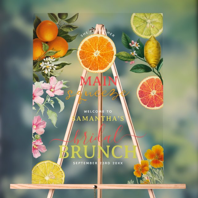 Arche de buffet de mariage floral de citrons aquar (Neutre)