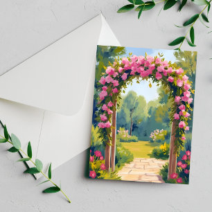 Arche de fleurs de mariage   Carte de mariage à l'