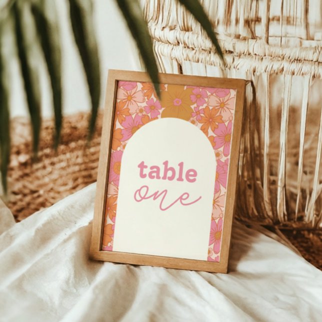 Arche florale rose super | Numéro de table (Créateur téléchargé)