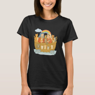 Arche Noah with cats of religious Christian cat lo T-Shirt