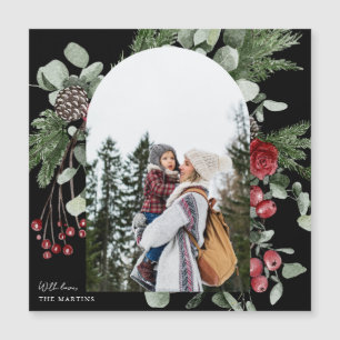 Arche photo Botanique Noir hiver Magnet de Noël