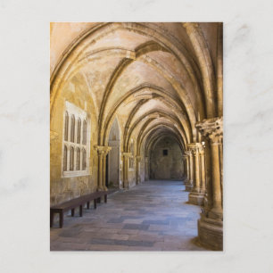 Arched Cathedral Cloister Hallway Postcard