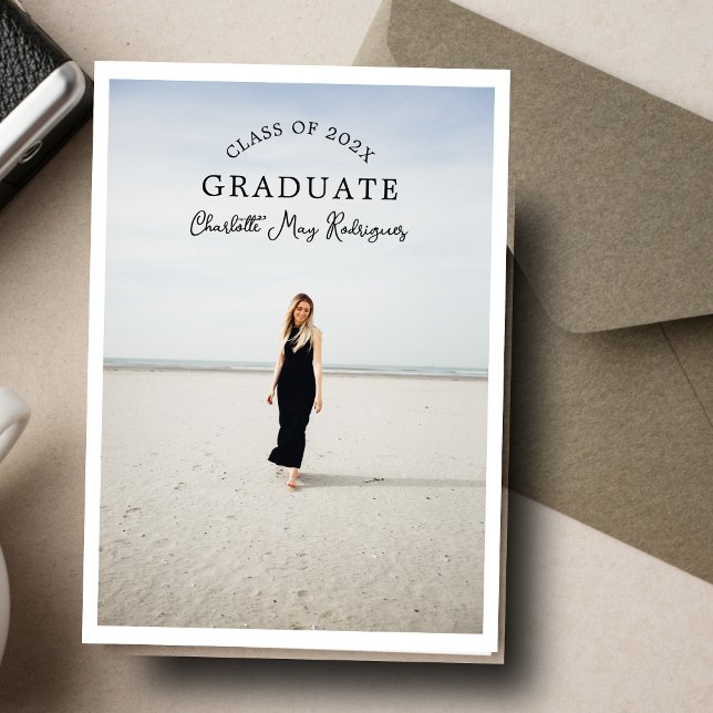 Arched Class Graduate Photo Invitation (Creator Uploaded)