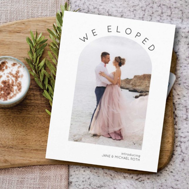 Arched Elopement/Wedding Announcement Postcard (Creator Uploaded)