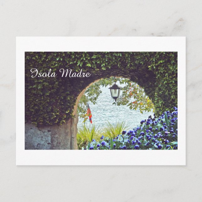 ARCHED ENTRYWAY WITH HANGING LANTERN AND FLOWERS POSTCARD (Front)