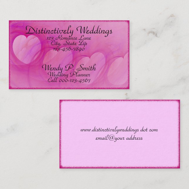 Arched Heart Line Artwork Business Card (Front/Back)