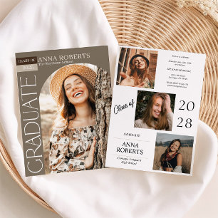 Arched Photo Graduation Invitation