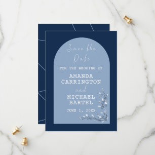 Arched Two-Tone Save the Date Wedding Card