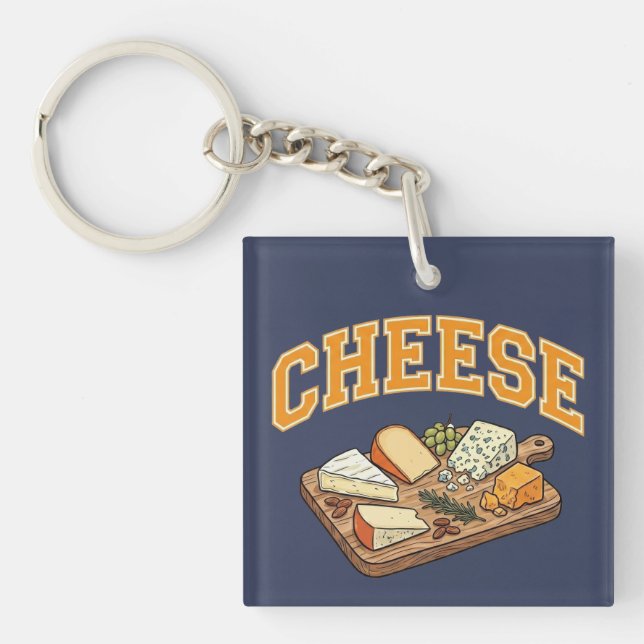 Arched Varsity Collegiate Style Culinary Graphics Keychain (Front)