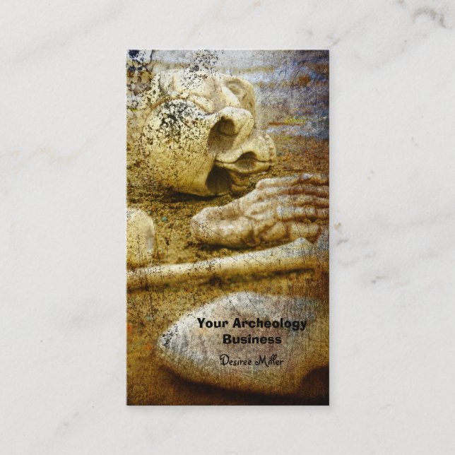 Archeologist Skeletal Bones Business Card (Front)