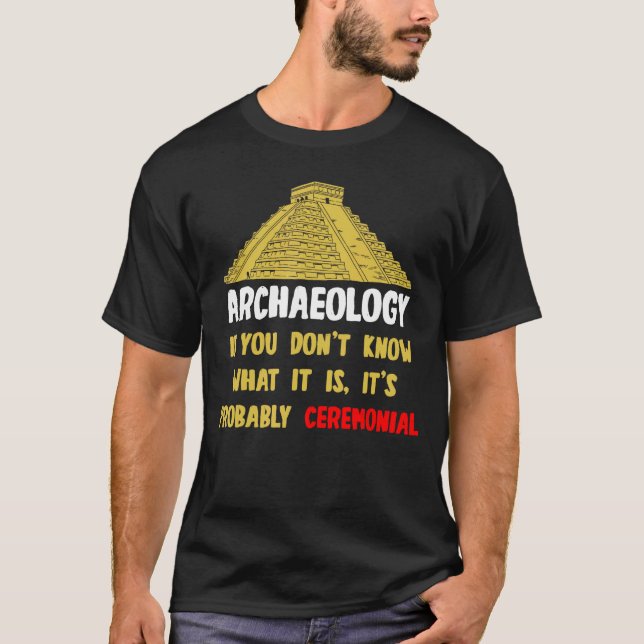Archeologists Pyramid Artifacts Fossils Archaeolog T-Shirt (Front)