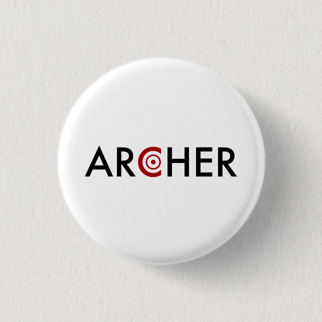 Archer 1 Inch Round Button (Front)