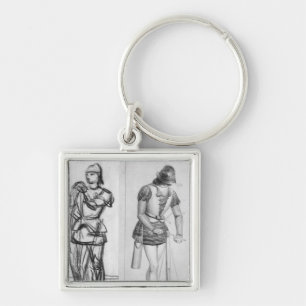 Archer and crossbowman keychain