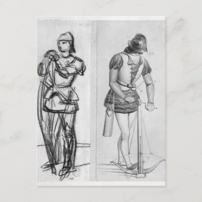 Archer and crossbowman postcard (Front)