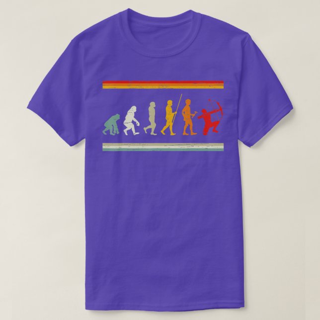 Archer Evolution RetroArrow Bow Archery  T-Shirt (Design Front)