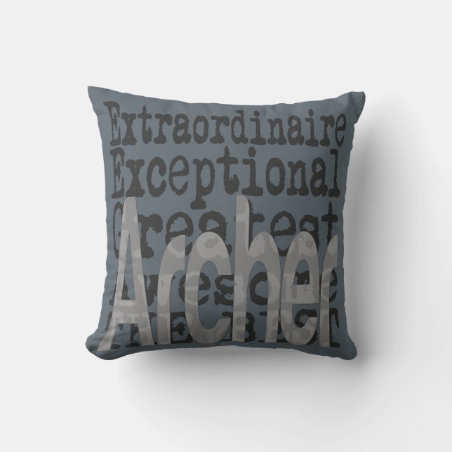 Archer Extraordinaire Throw Pillow (Front)