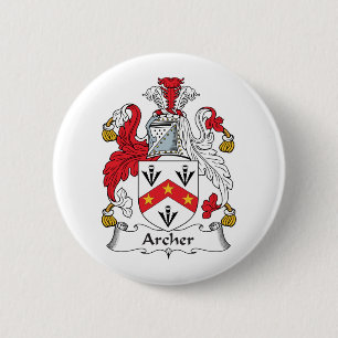 Archer Family Crest 2 Inch Round Button