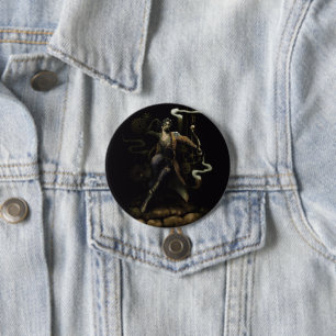 Archer full body with steampunk style 3 inch round button
