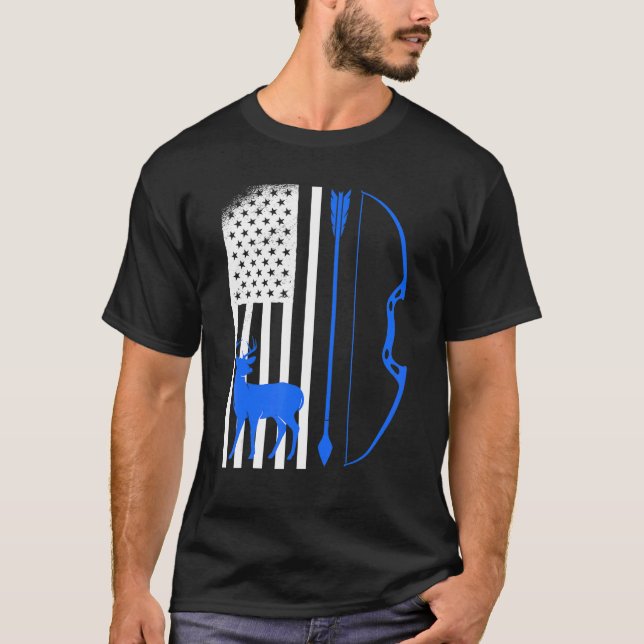 Archer Hunter Usa Archery T-Shirt (Front)