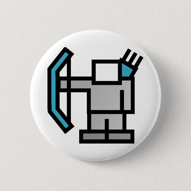 Archer in Blue 2 Inch Round Button (Front)