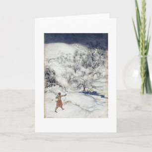 Archer in the Snow (Blank Inside) Card