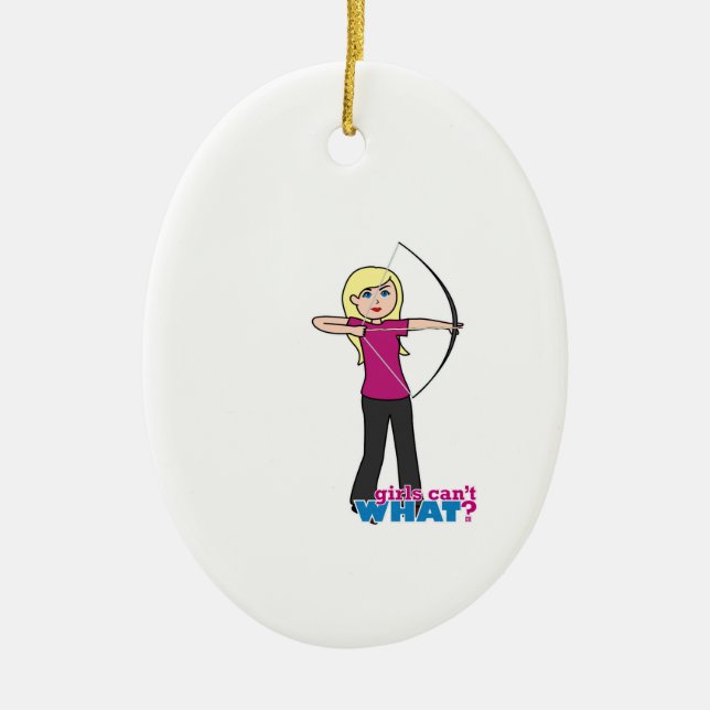 Archer - Light Ceramic Ornament (Front)