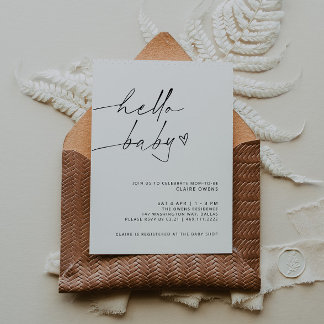 ARCHER Minimalist Baby Shower Invitation