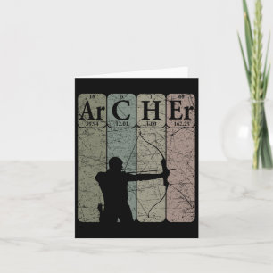 Archer Periodic Table Elements Bow Hunting Archery Card