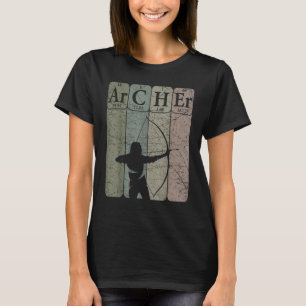 Archer Periodic Table Elements Bow Hunting Archery T-Shirt