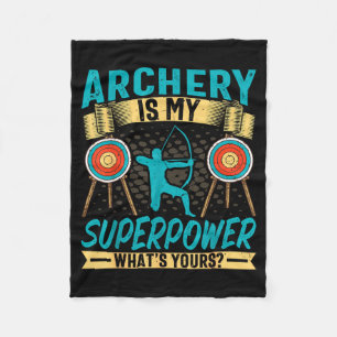 Archer Retro Vintage Archery Is My Superpower - Ar Fleece Blanket