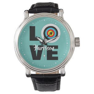 Archer Target Board Love Archery Personalized Watch