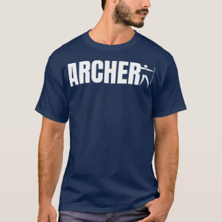 Archer Typography Archery Shooting Long Bow  T-Shirt