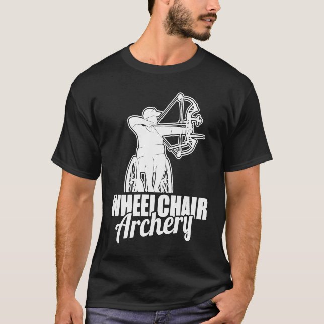 Archer Wheelchair Bowman  Arrow Bow Target Archery T-Shirt (Front)