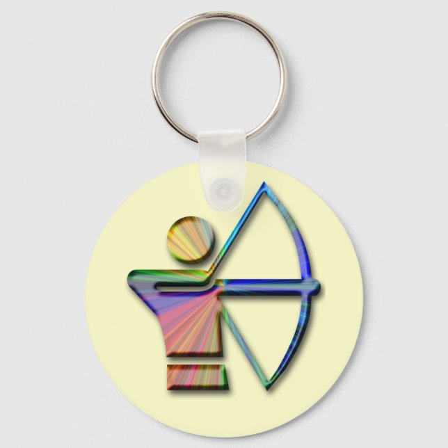Archer with Bow & Arrow Keychain (Front)