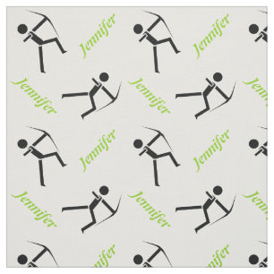 Archer with his bow and your name personalized fabric