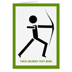 Archer with his bow black, green archery custom