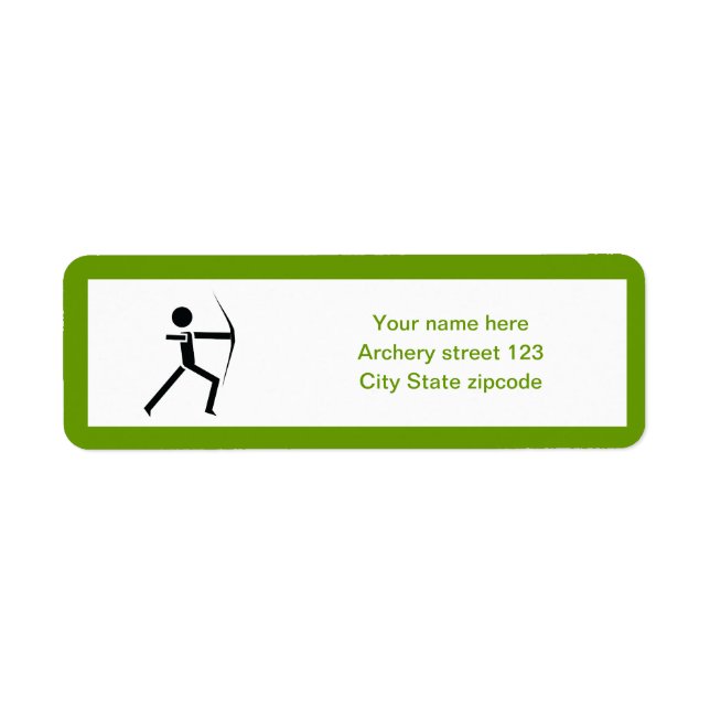 Archer with his bow black, green archery custom (Front)