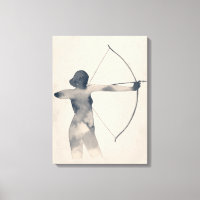 Archeress Watercolor Silhouette