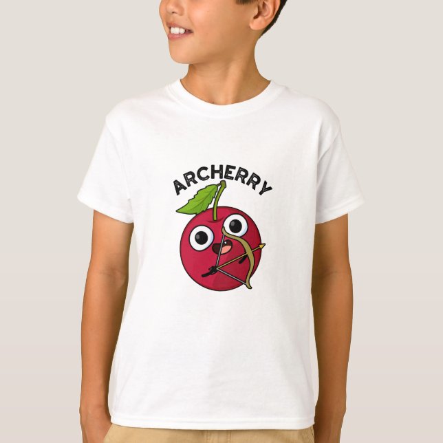 Archerry Funny Fruit Archery Pun  T-Shirt (Front)