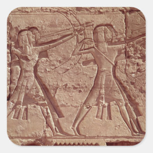 Archers, detail from the hunt of Ramesses III Square Sticker
