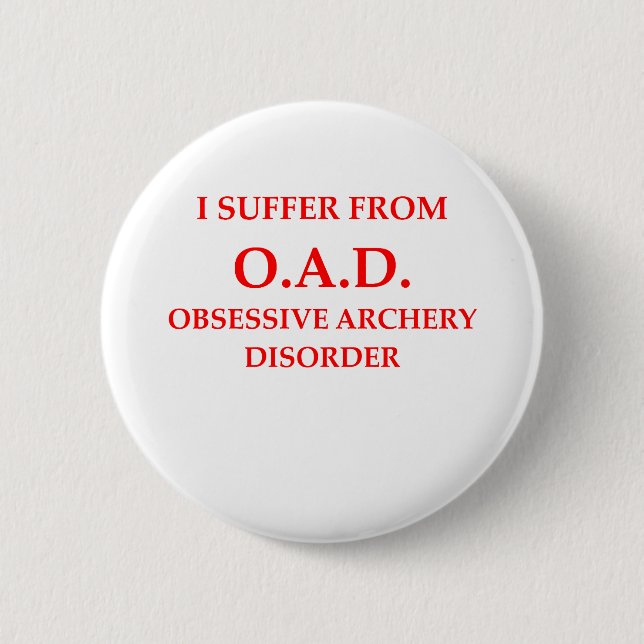 archery 2 inch round button (Front)