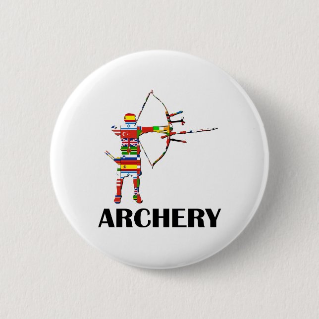 Archery 2 Inch Round Button (Front)