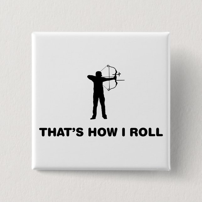 Archery 2 Inch Square Button (Front)
