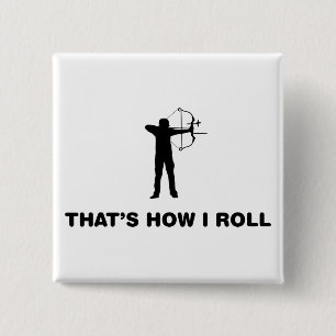 Archery 2 Inch Square Button