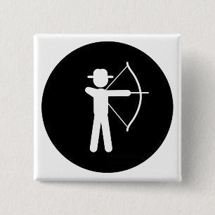Archery 2 Inch Square Button