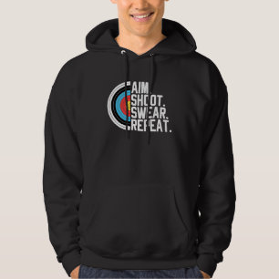 Archery Aim Shoot Swear Target Archer Hoodie