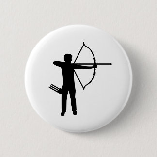 Archery archer 2 inch round button