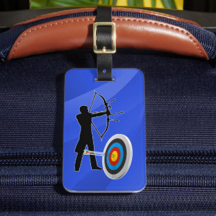 Archery - Archer and Target design Luggage Tag