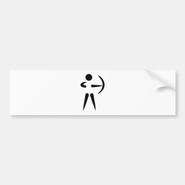 Archery archer bumper sticker (Front)
