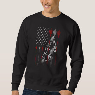 Archery Archer Usa American Flag Vintage Arrow Com Sweatshirt